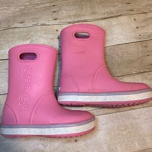 Crocs Kids Pink Rain Boots Size J2